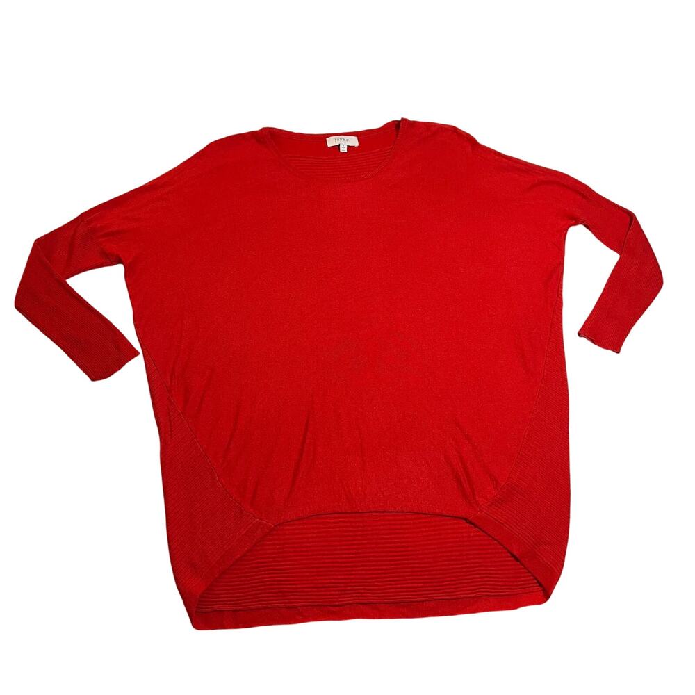 Jaye.e Crewneck Cashmere Blend Drop Shoulder Oversized Tunic Sweater Size Small